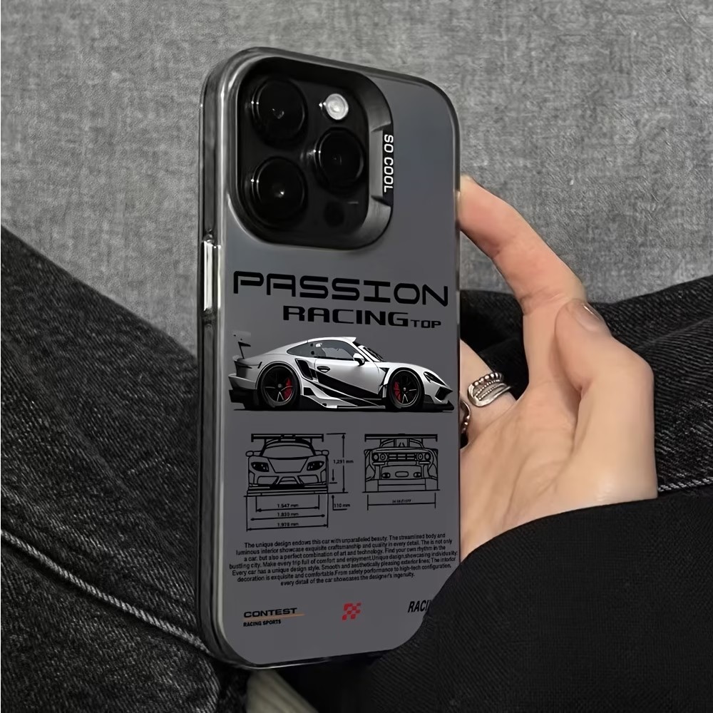 Mini Pc Case - Havalı Yarış Stili Çizgili Telefon Kılıfı
