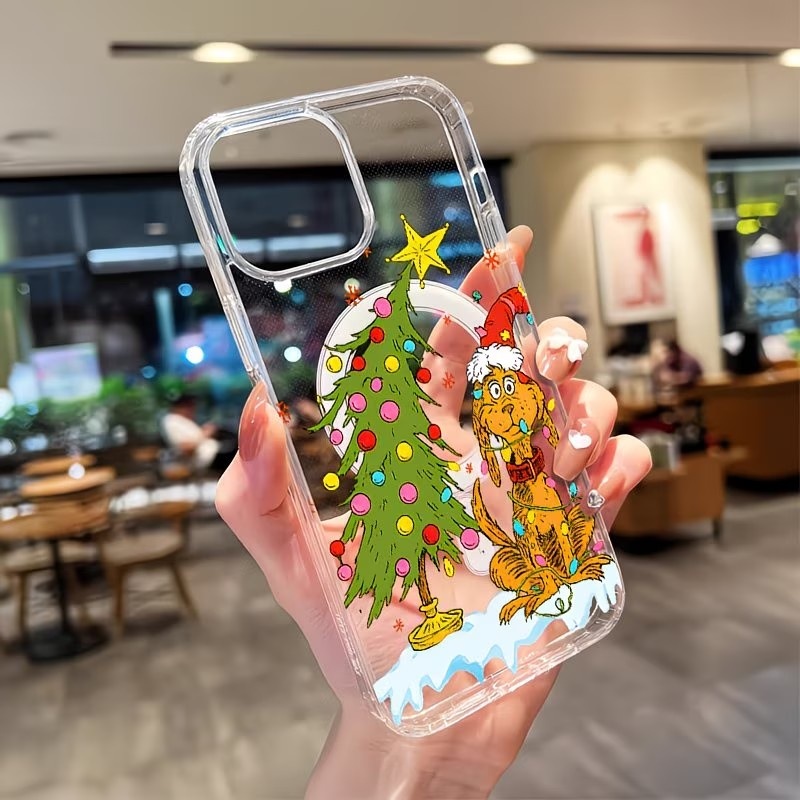 Mini Pc Case - Yavru Köpek Temalı Noel Partisi Şeffaf