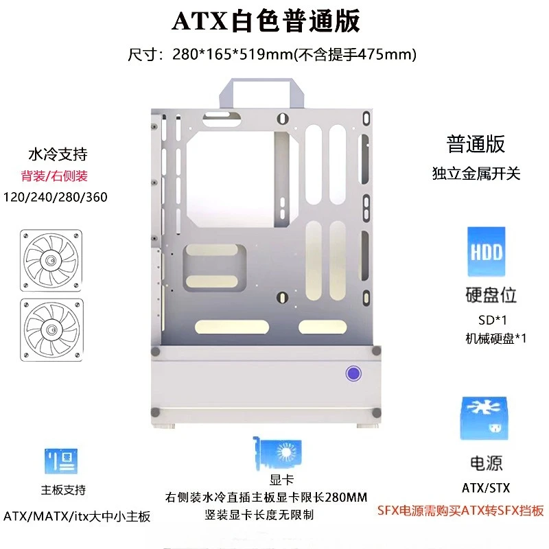 Açık Şasi 240/360 Su Soğutmalı - Atx Case incelemesi ve fiyatı